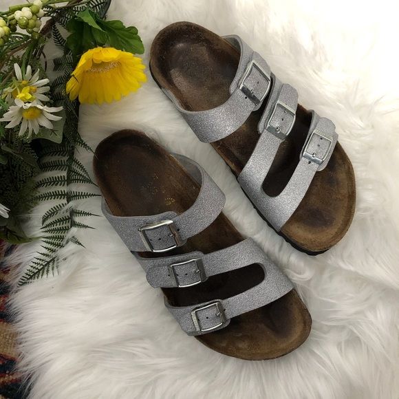 Birkenstock Shoes | Vintage Papillio Silver Birkenstock Sandals | Poshmark